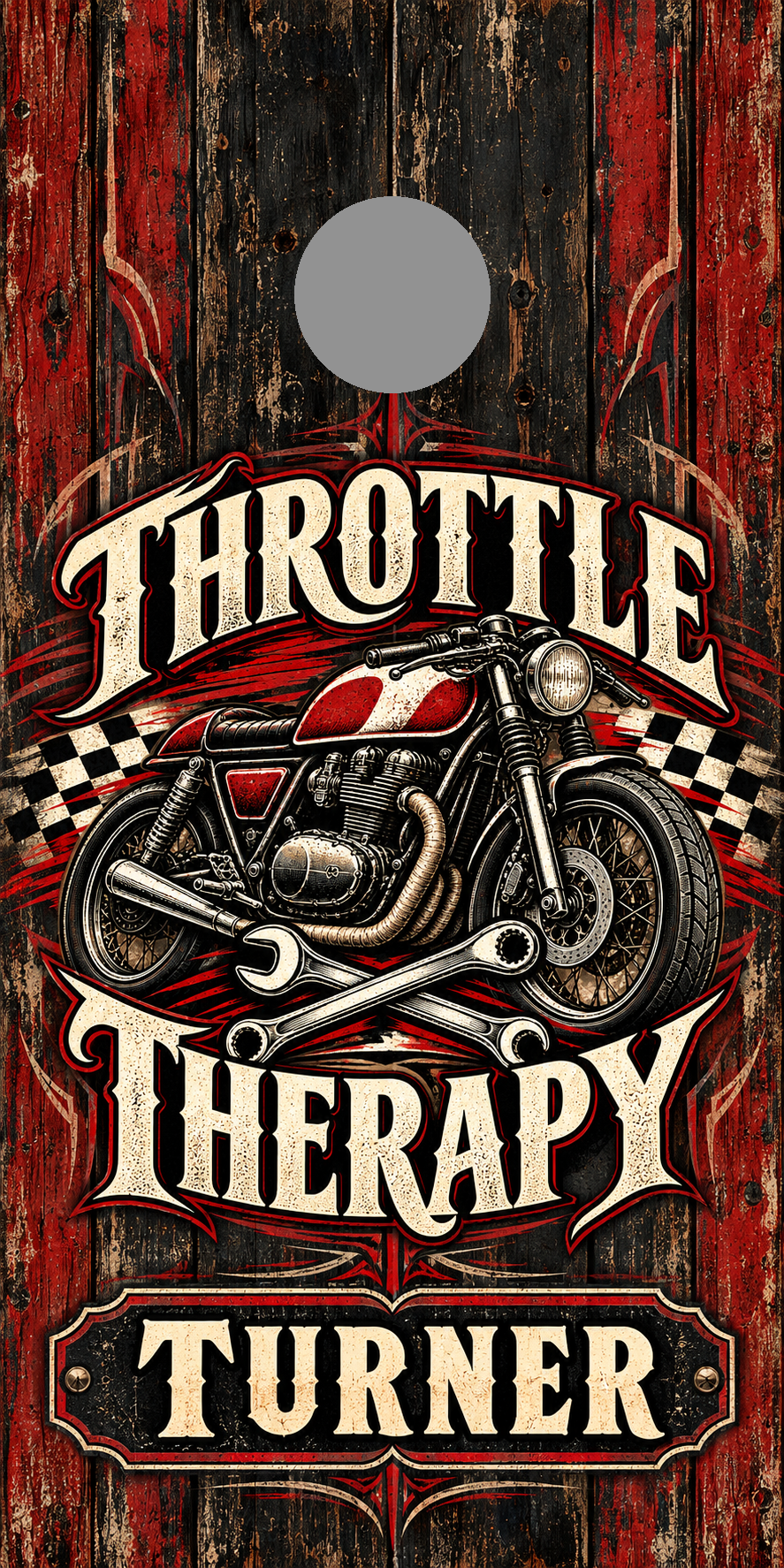 Throttle Therapy personalized cornhole wraps - proof