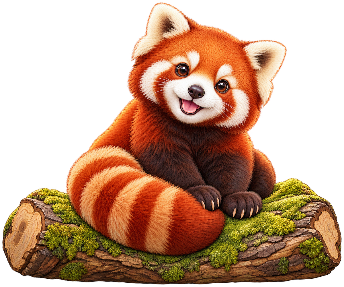 Treetop Red Panda standalone decal only