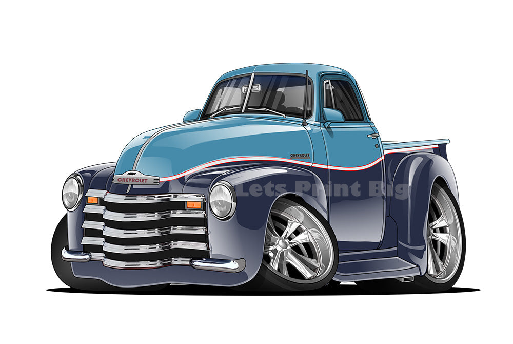 1951 Chevy 3100 Classic Pickup Truck Car Art Wall Decal