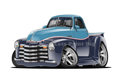1951 Chevy 3100 Classic Pickup Truck Car Art Wall Decal