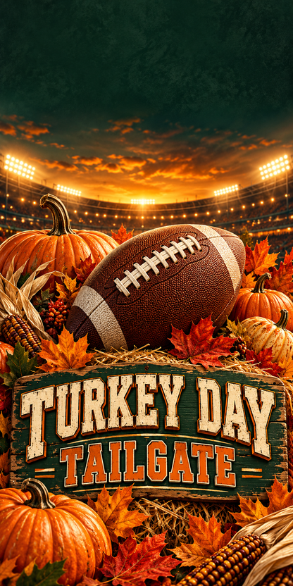 Turkey Day Tailgate Thanksgiving Cornhole Board Wraps complete artwork without hole