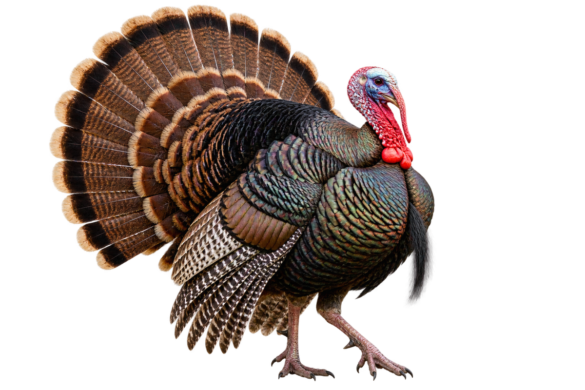 Spring Gobbler Wild Turkey Realistic Large Wall Decal transparent artwork