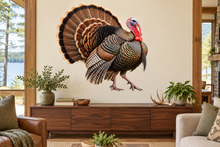 turkey wildlife wall decal room mockup, illustrative size