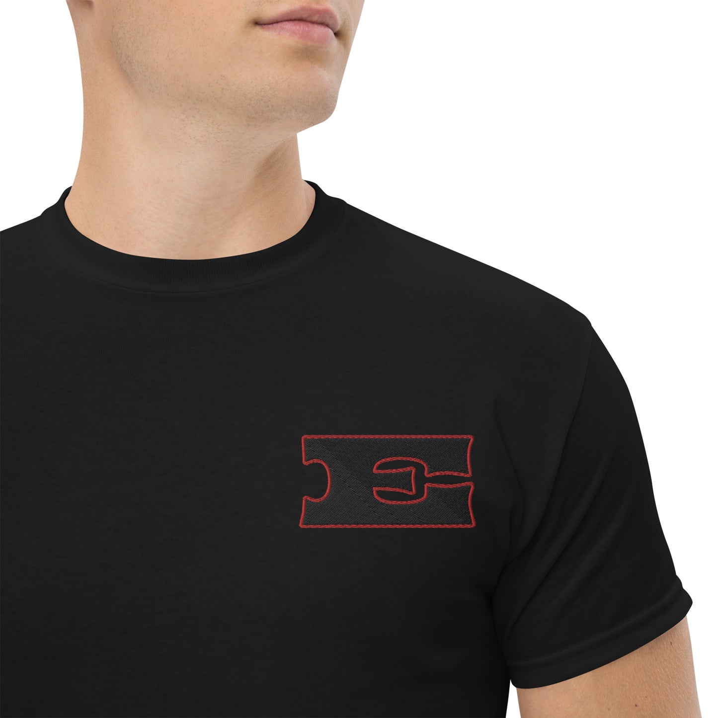 Letter "E" Embroidered Unisex classic tee 2 color logo