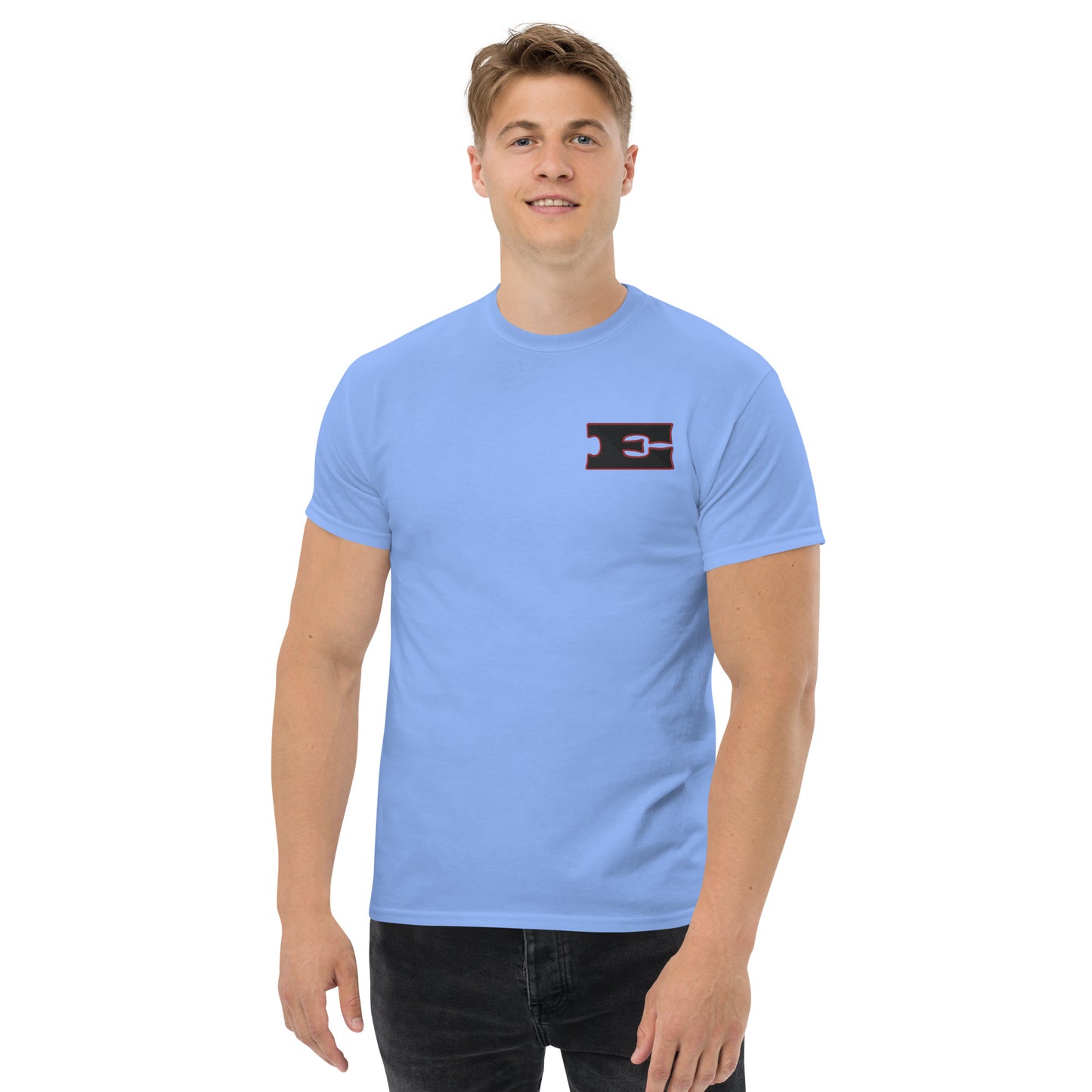 Letter "E" Embroidered Unisex classic tee 2 color logo