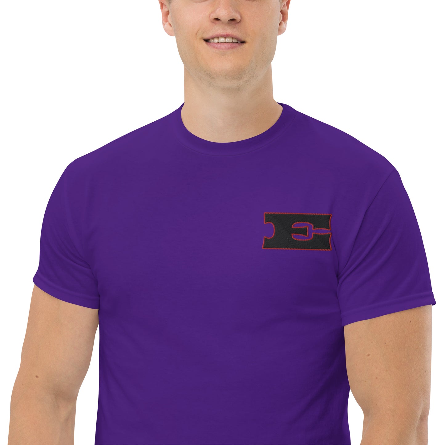 Letter "E" Embroidered Unisex classic tee 2 color logo