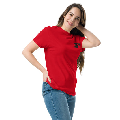Letter "F" Embroidered Unisex classic tee 2 Color Logo