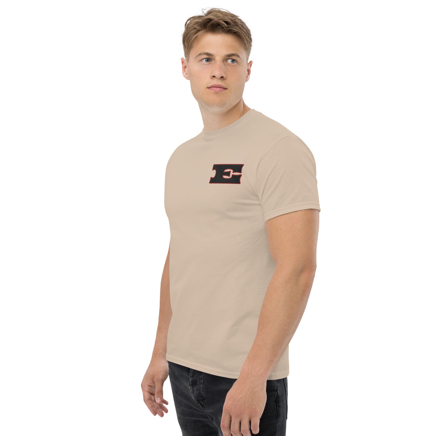 Letter "E" Embroidered Unisex classic tee 2 color logo