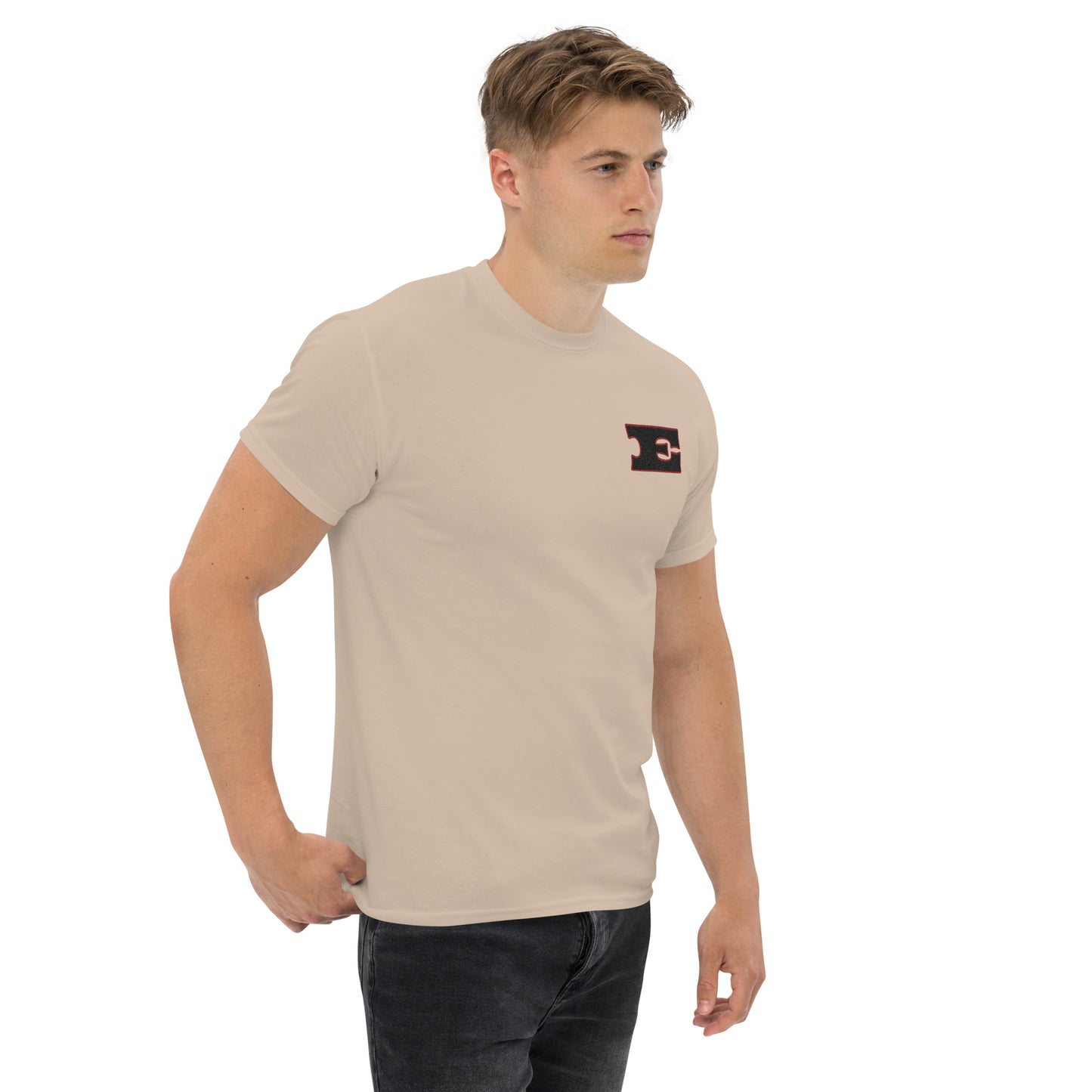 Letter "E" Embroidered Unisex classic tee 2 color logo