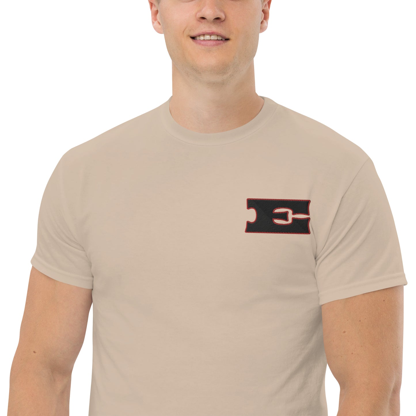 Letter "E" Embroidered Unisex classic tee 2 color logo