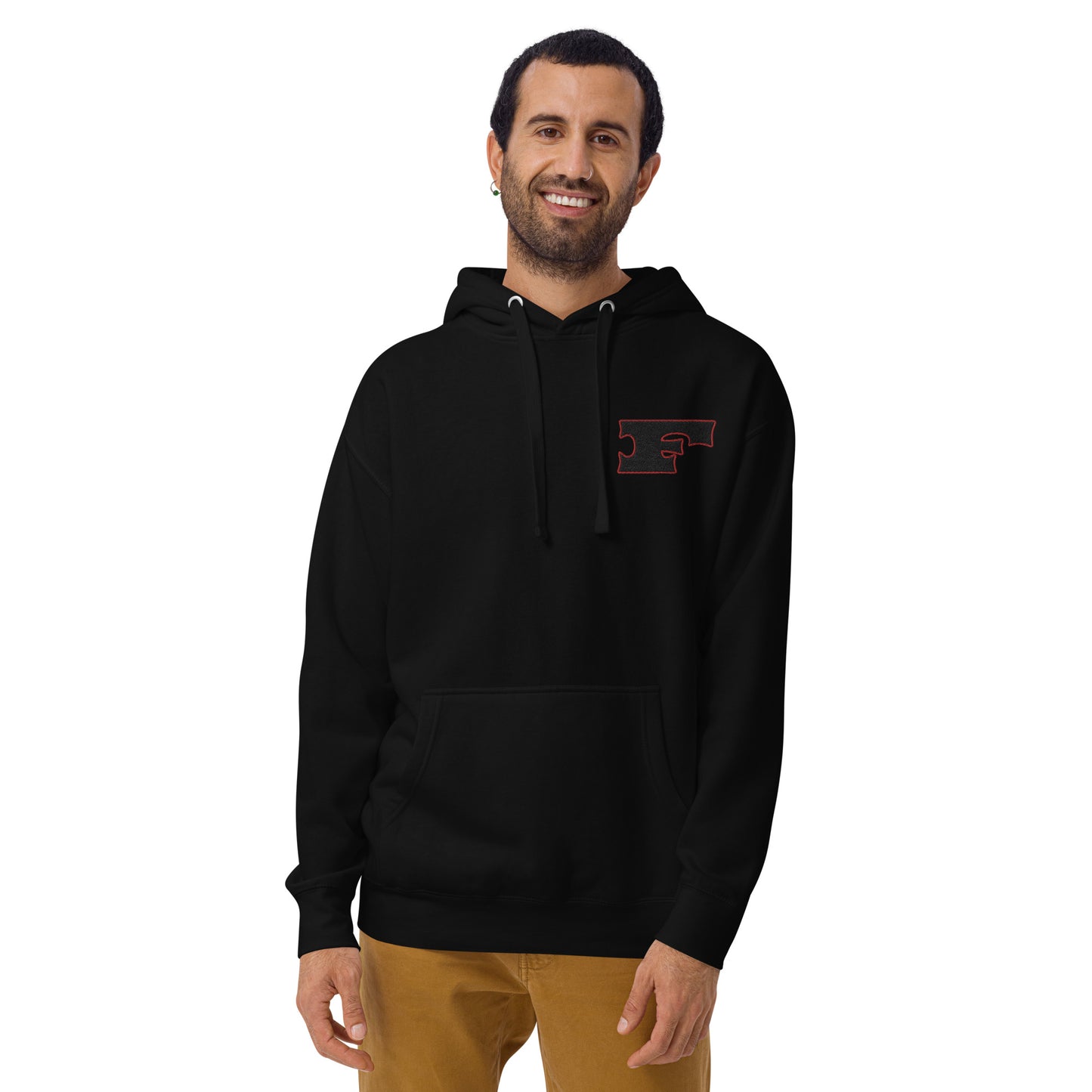 Letter "F" Embroidered Unisex Hoodie 2 Color Logo
