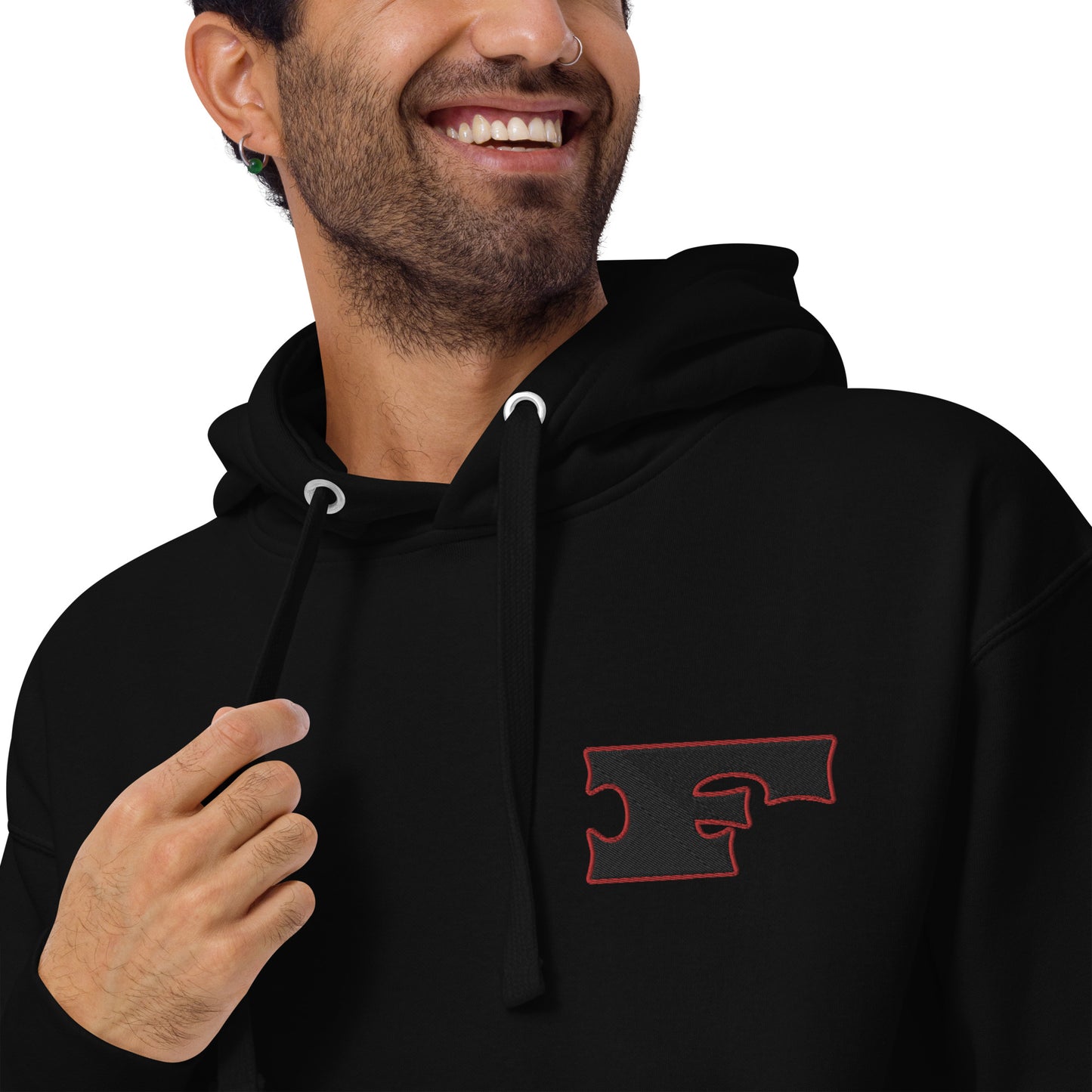 Letter "F" Embroidered Unisex Hoodie 2 Color Logo