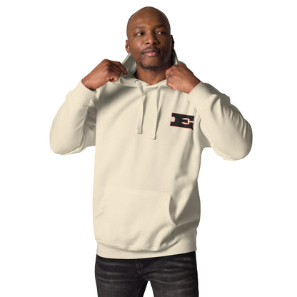 Letter "E" Embroidered Unisex Hoodie 2 color logo