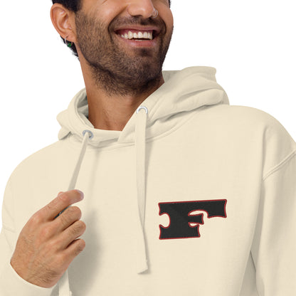 Letter "F" Embroidered Unisex Hoodie 2 Color Logo