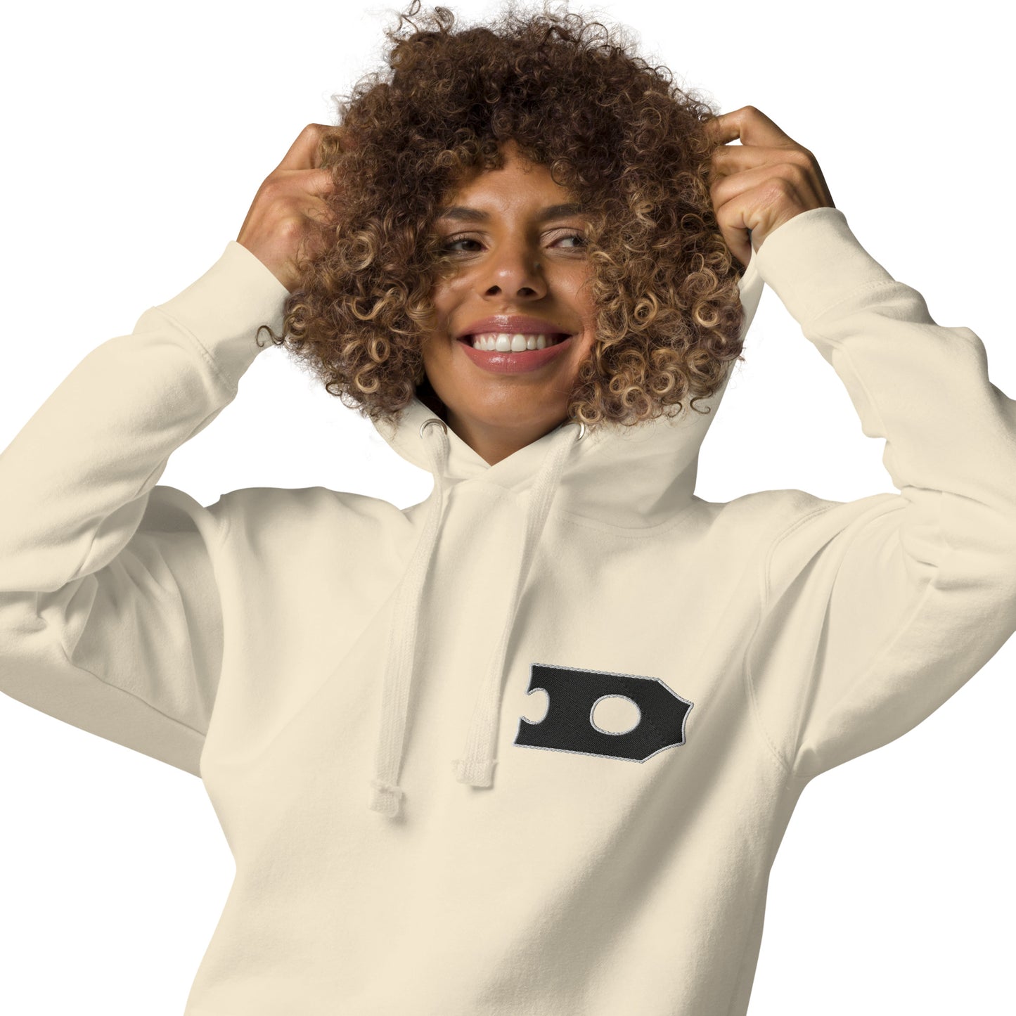 Letter "D" Embroidered Unisex Hoodie 2 color logo