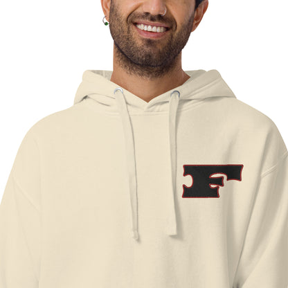 Letter "F" Embroidered Unisex Hoodie 2 Color Logo