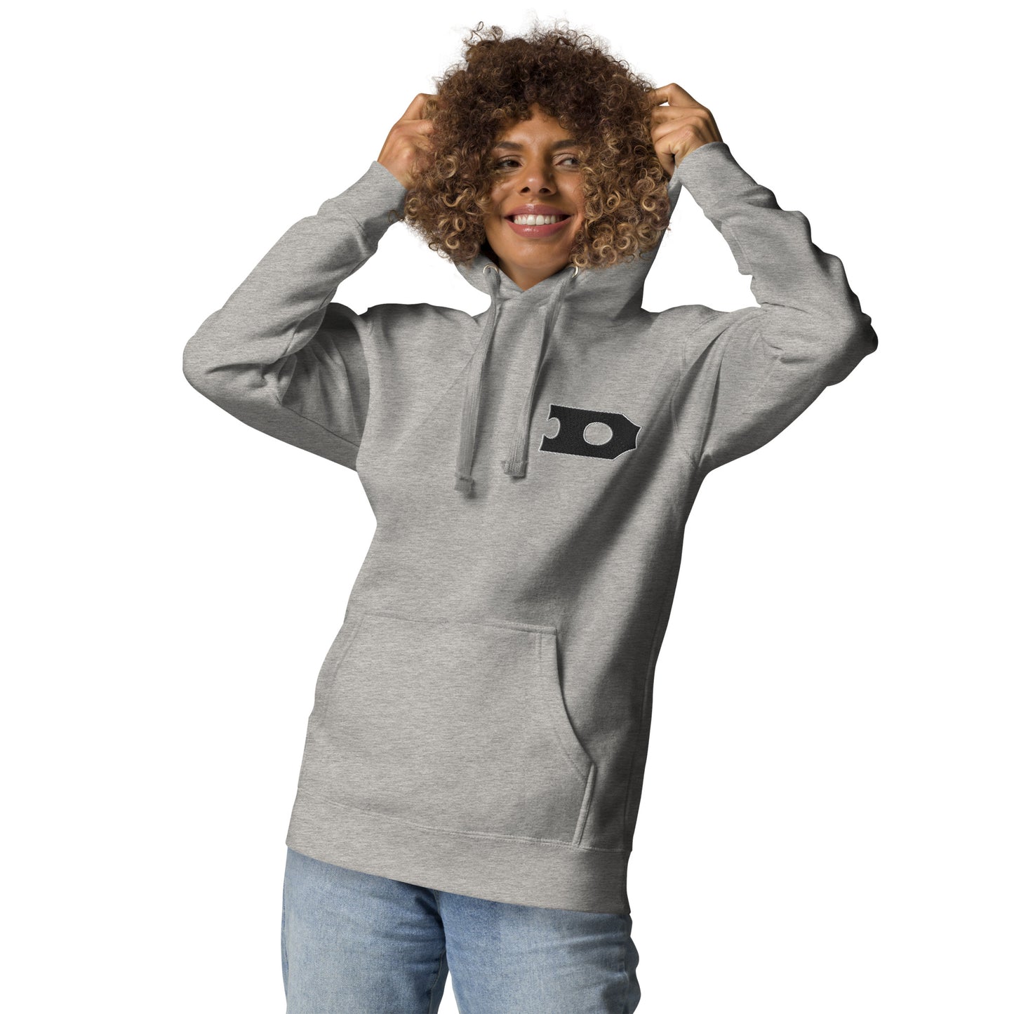 Letter "D" Embroidered Unisex Hoodie 2 color logo