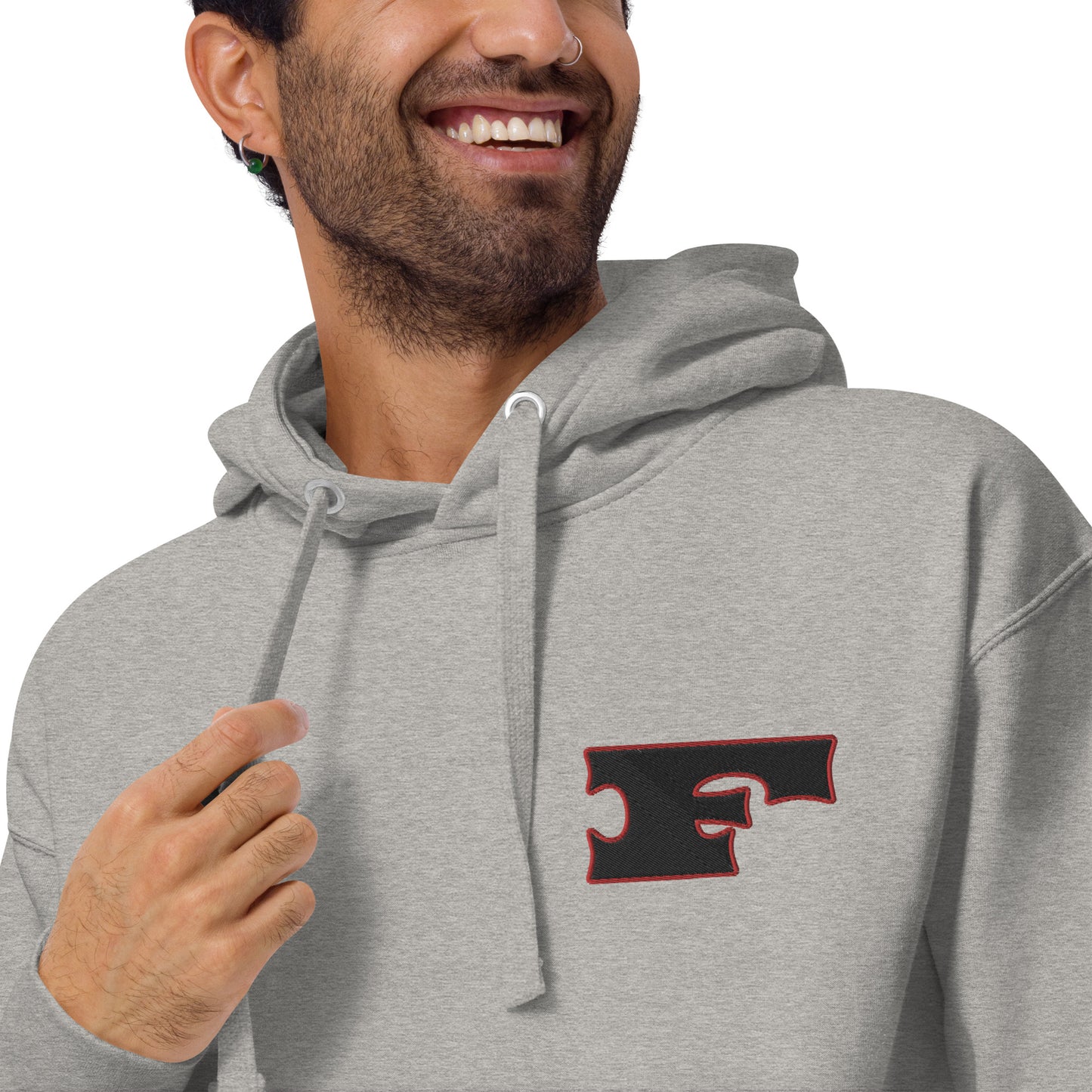 Letter "F" Embroidered Unisex Hoodie 2 Color Logo
