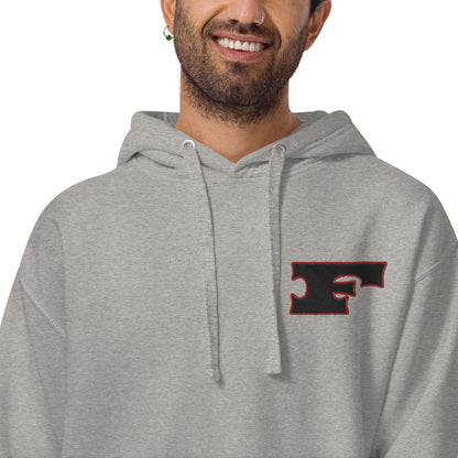 Letter "F" Embroidered Unisex Hoodie 2 Color Logo
