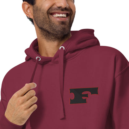 Letter "F" Embroidered Unisex Hoodie 2 Color Logo