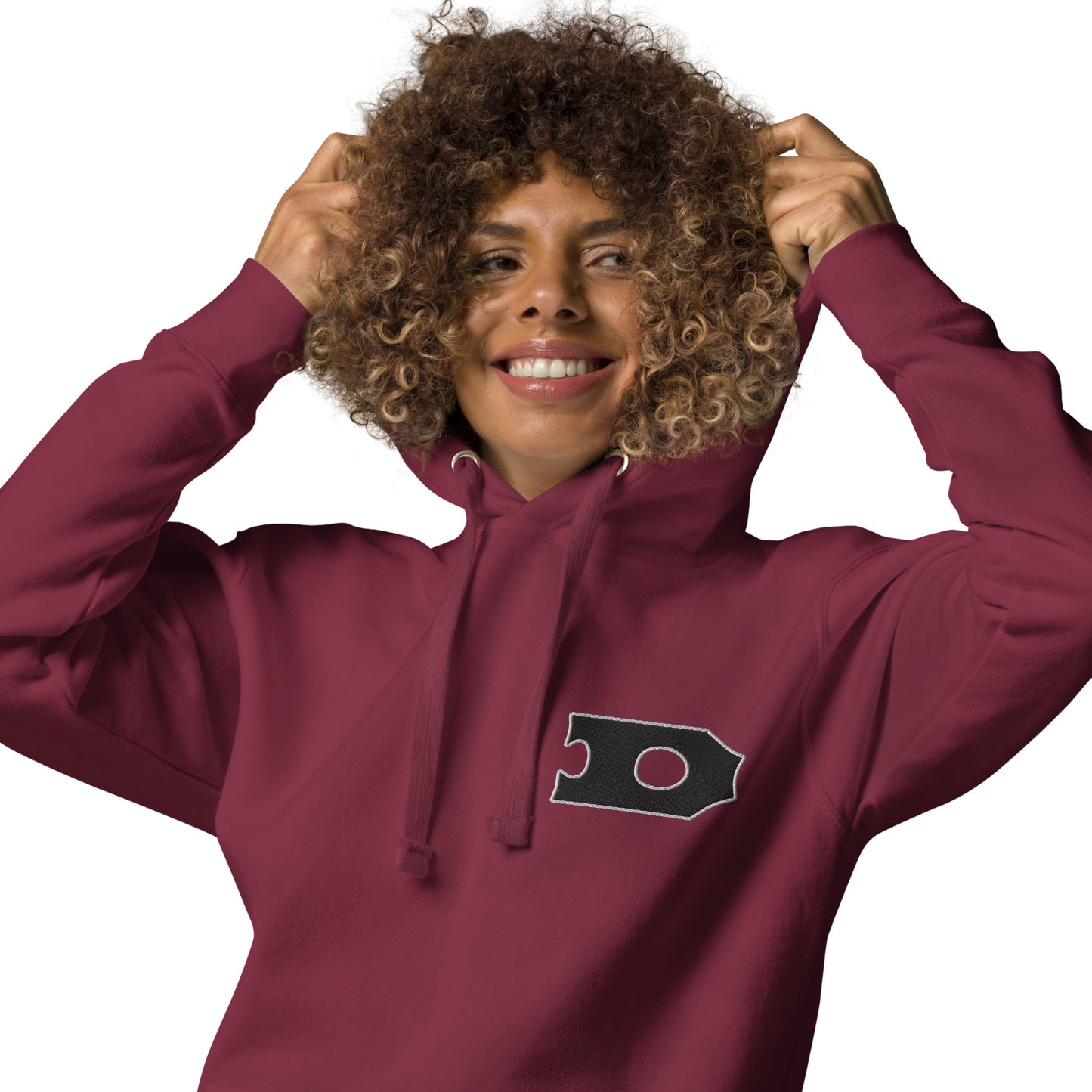 Letter "D" Embroidered Unisex Hoodie 2 color logo
