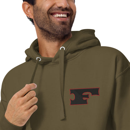 Letter "F" Embroidered Unisex Hoodie 2 Color Logo