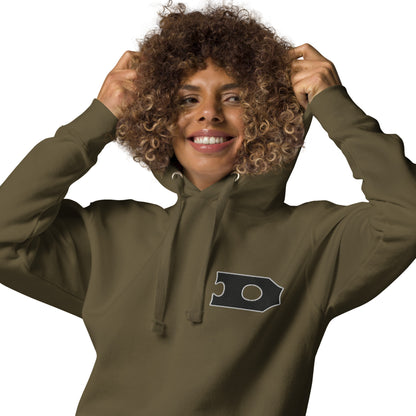 Letter "D" Embroidered Unisex Hoodie 2 color logo