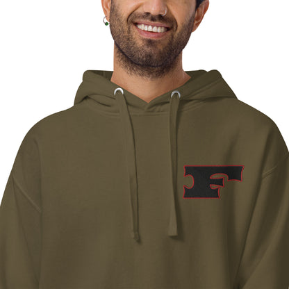 Letter "F" Embroidered Unisex Hoodie 2 Color Logo