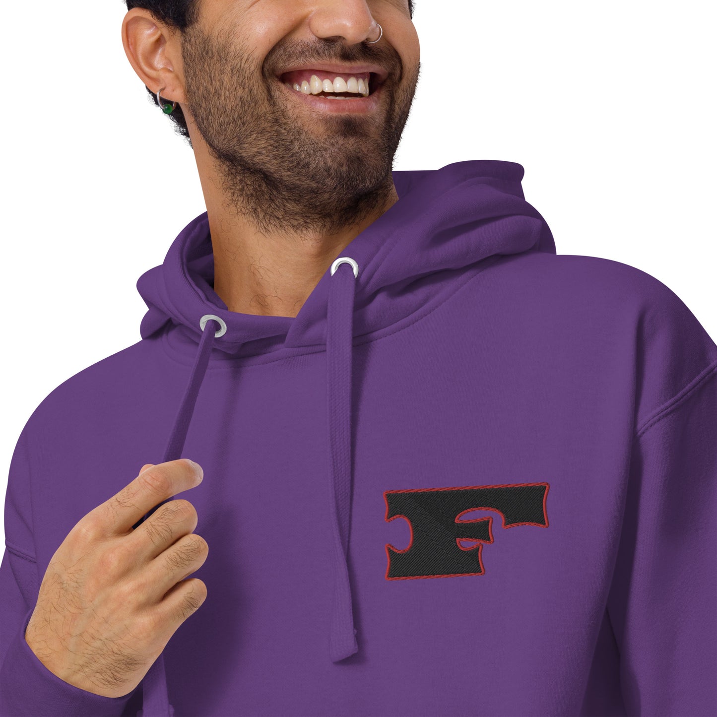 Letter "F" Embroidered Unisex Hoodie 2 Color Logo