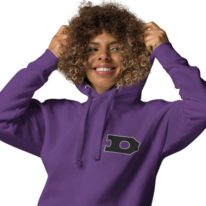 Letter "D" Embroidered Unisex Hoodie 2 color logo