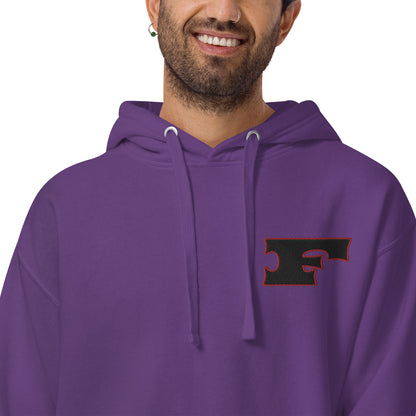 Letter "F" Embroidered Unisex Hoodie 2 Color Logo