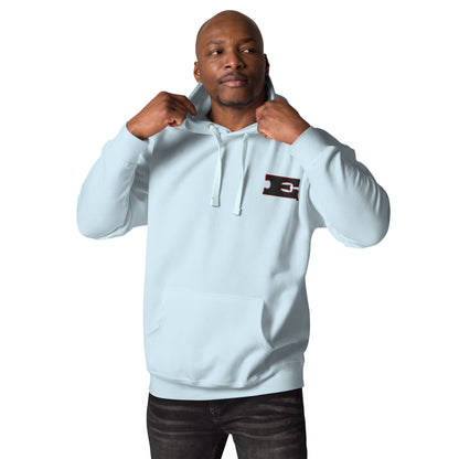 Letter "E" Embroidered Unisex Hoodie 2 color logo