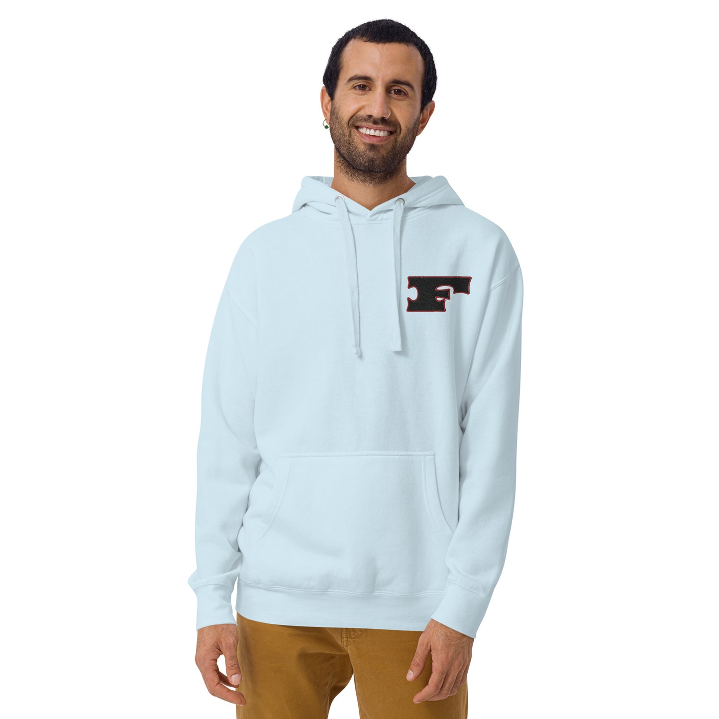 Letter "F" Embroidered Unisex Hoodie 2 Color Logo
