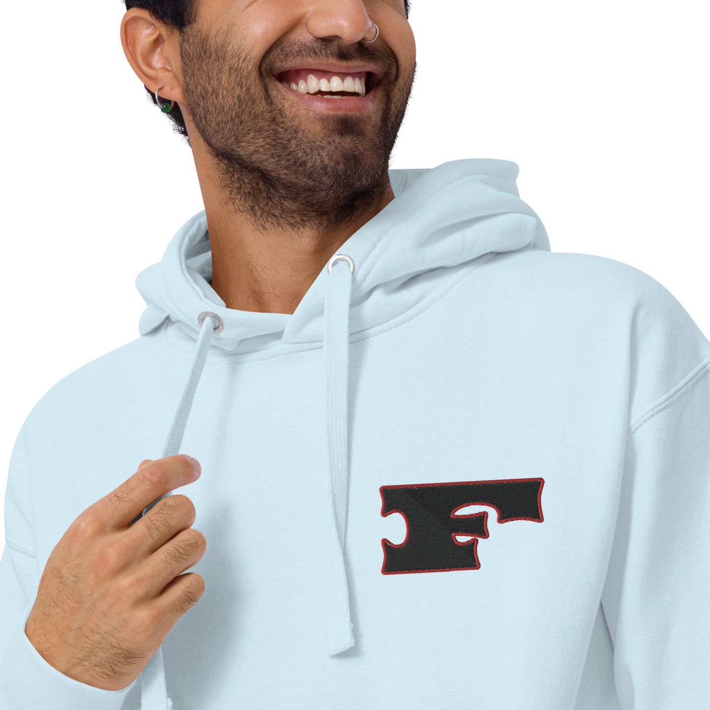 Letter "F" Embroidered Unisex Hoodie 2 Color Logo