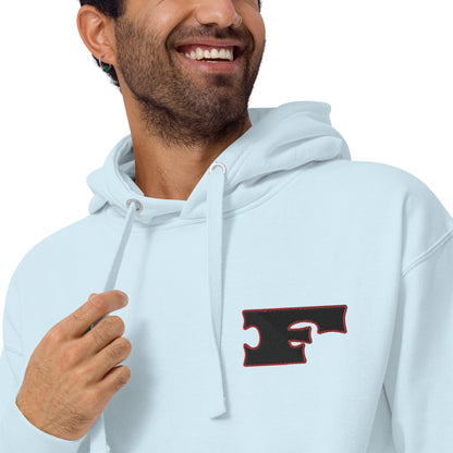 Letter "F" Embroidered Unisex Hoodie 2 Color Logo