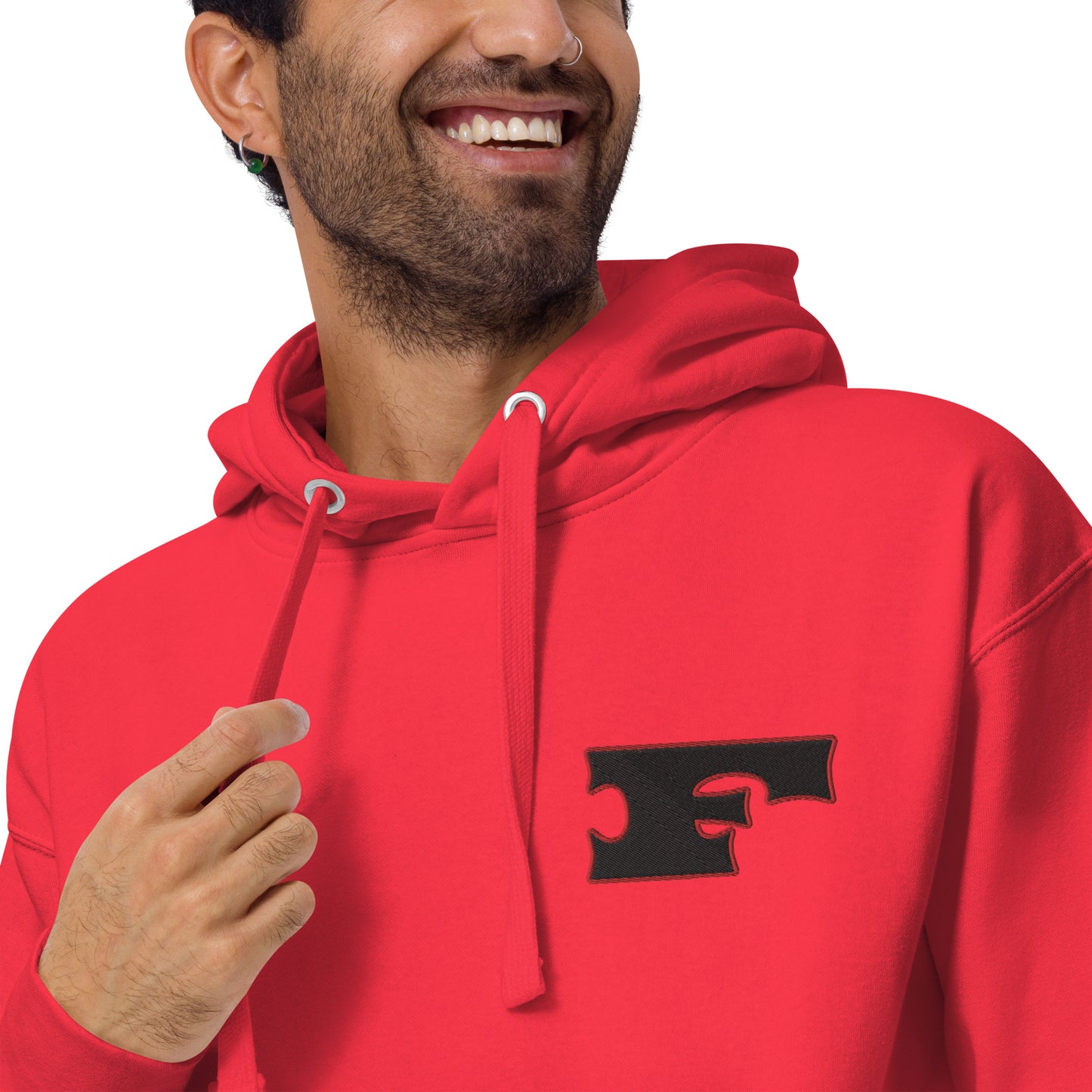 Letter "F" Embroidered Unisex Hoodie 2 Color Logo