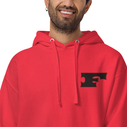 Letter "F" Embroidered Unisex Hoodie 2 Color Logo