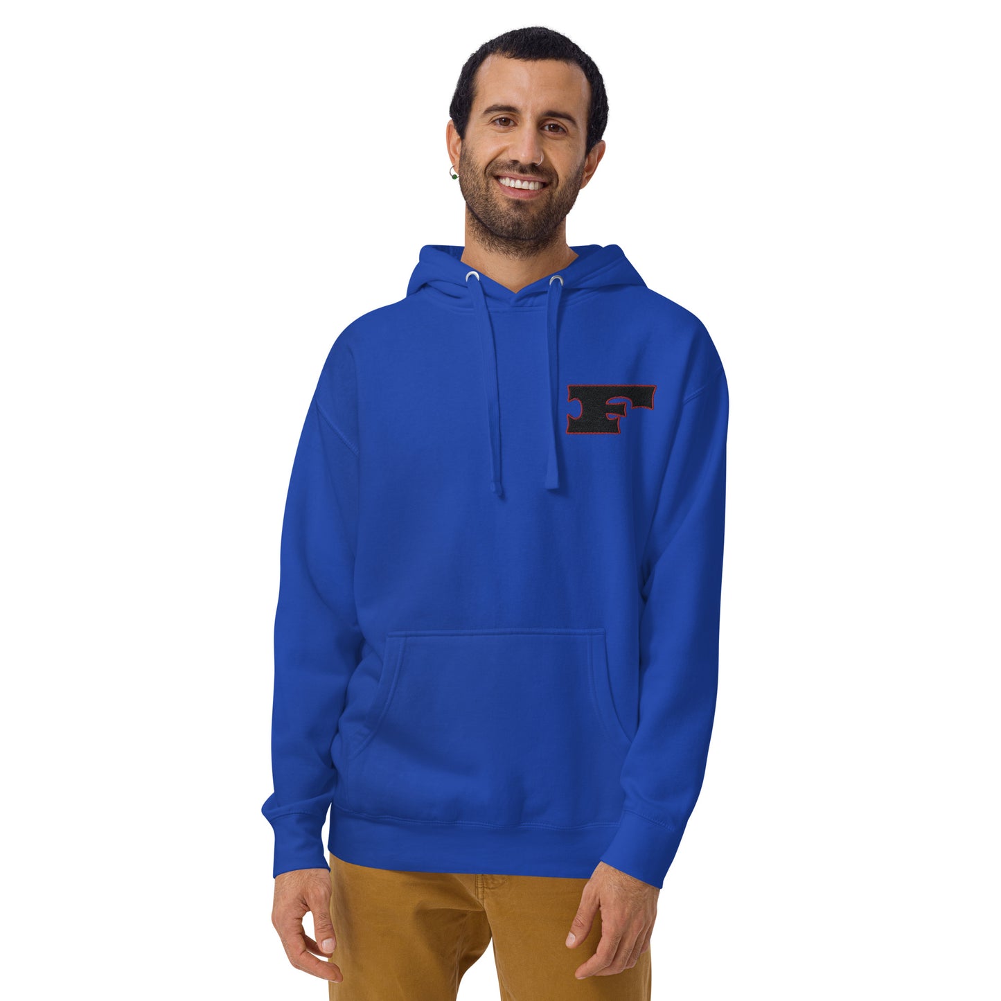 Letter "F" Embroidered Unisex Hoodie 2 Color Logo