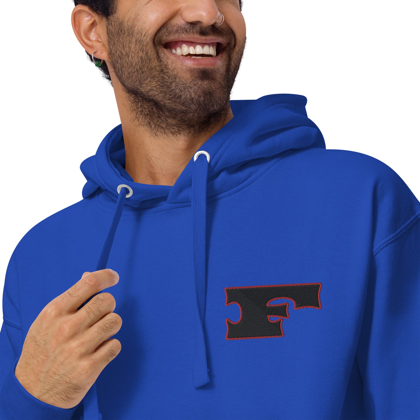 Letter "F" Embroidered Unisex Hoodie 2 Color Logo