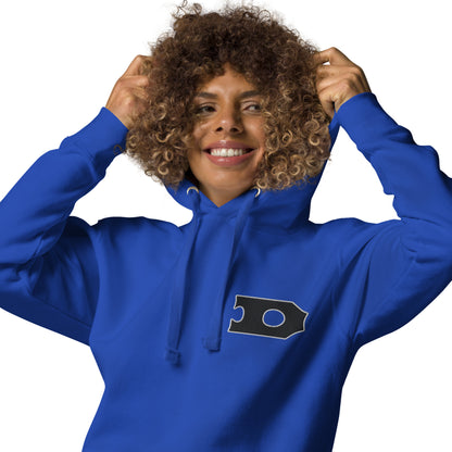 Letter "D" Embroidered Unisex Hoodie 2 color logo