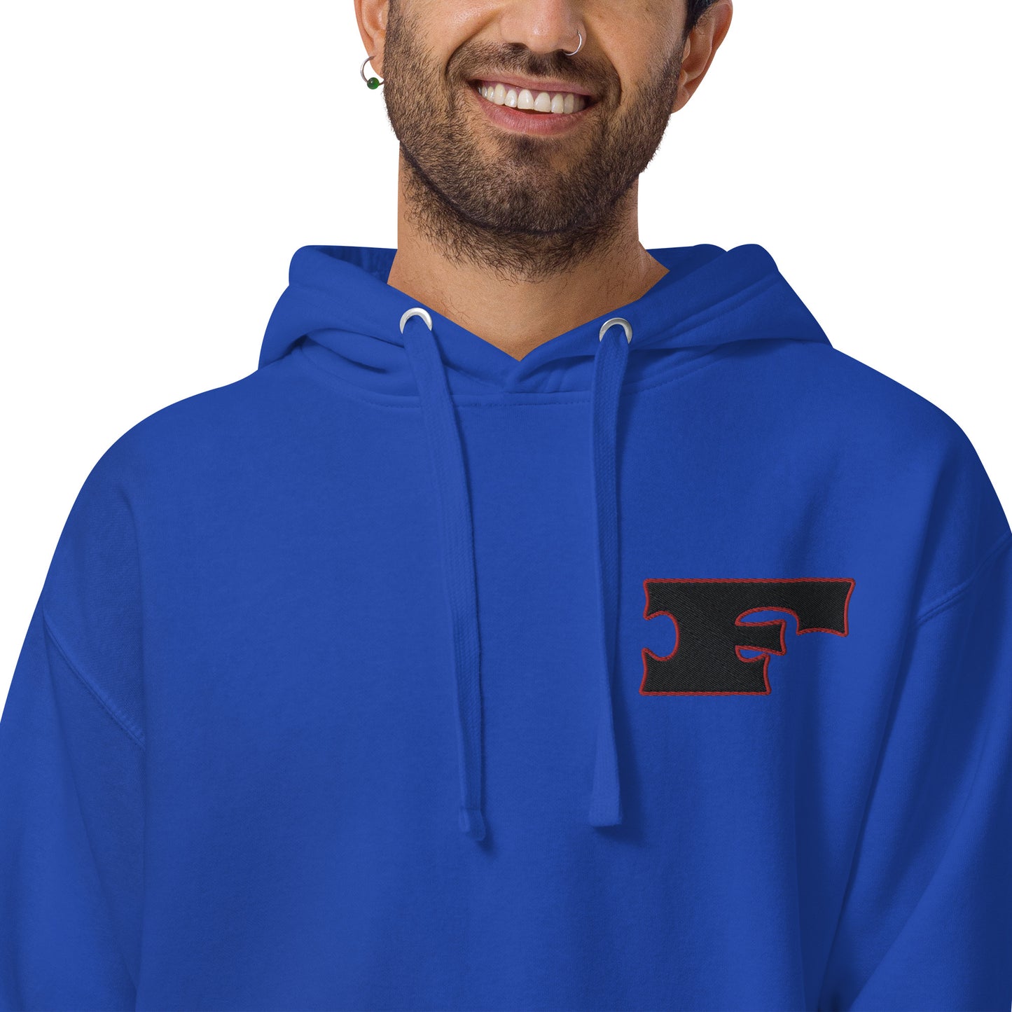 Letter "F" Embroidered Unisex Hoodie 2 Color Logo