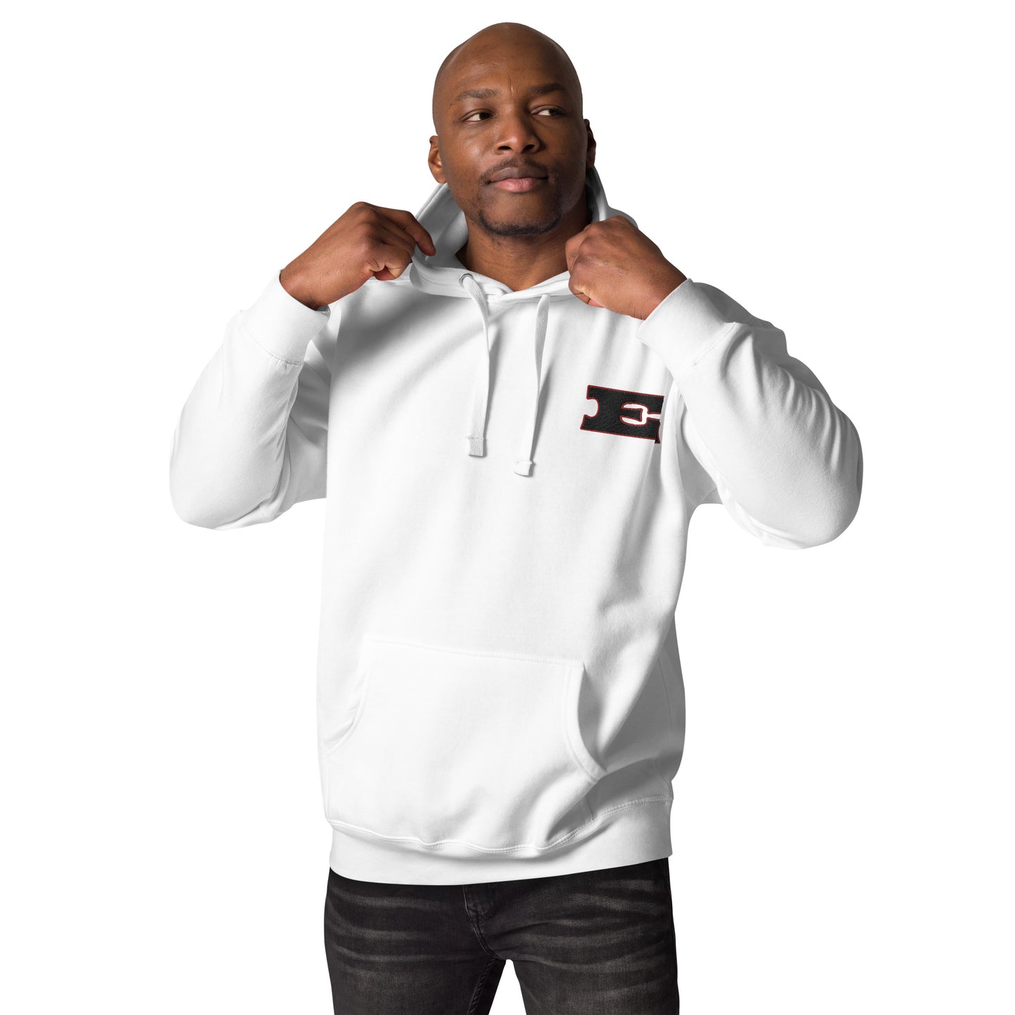 Letter "E" Embroidered Unisex Hoodie 2 color logo