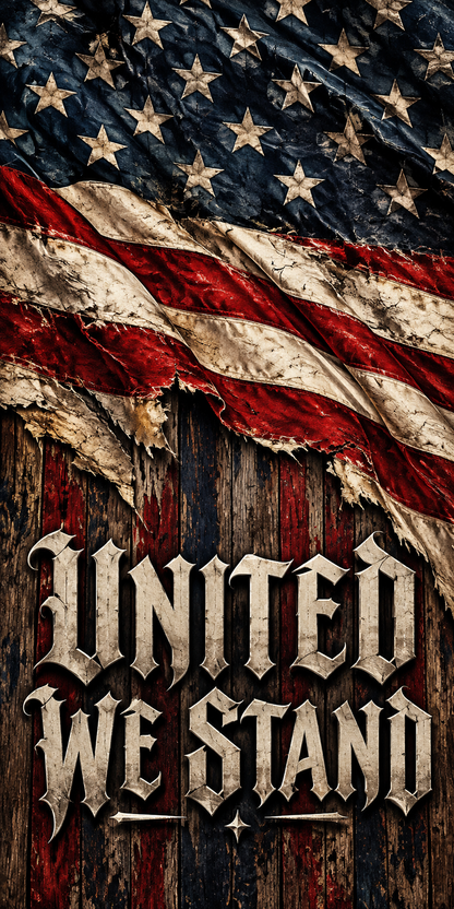 United We Stand Cornhole Board Wraps hole-free artwork