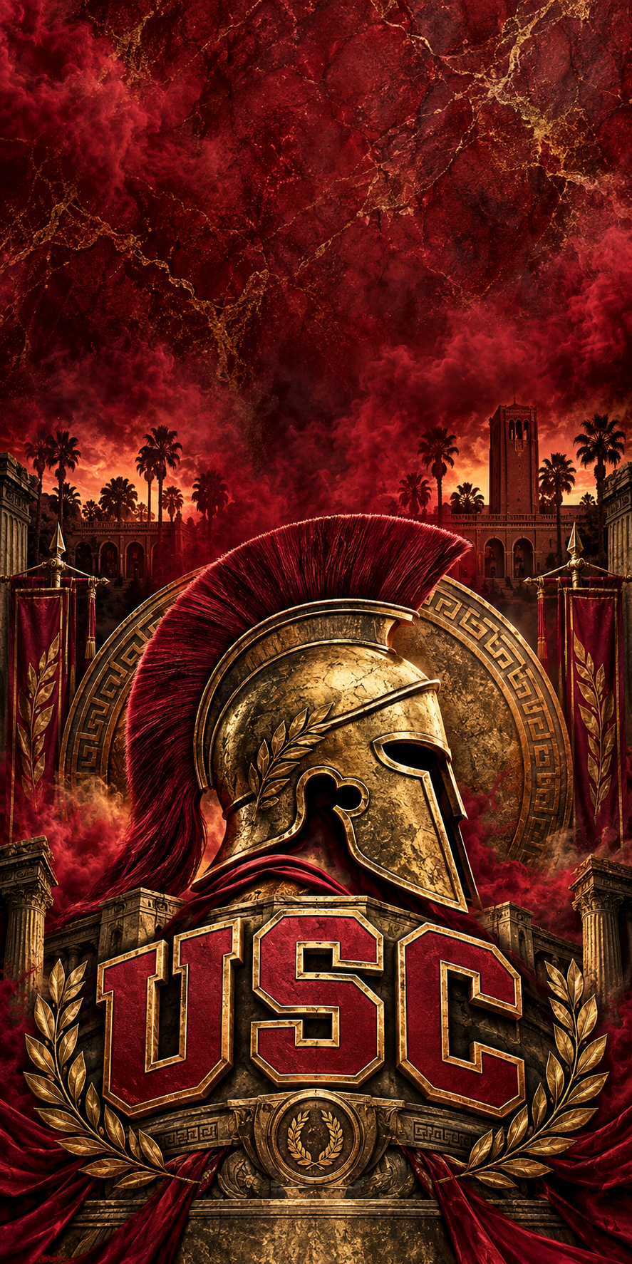 USC Trojan Gold cornhole wrap complete artwork without hole