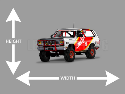 1983 Dodge Ramcharger Car Art Wall Decal