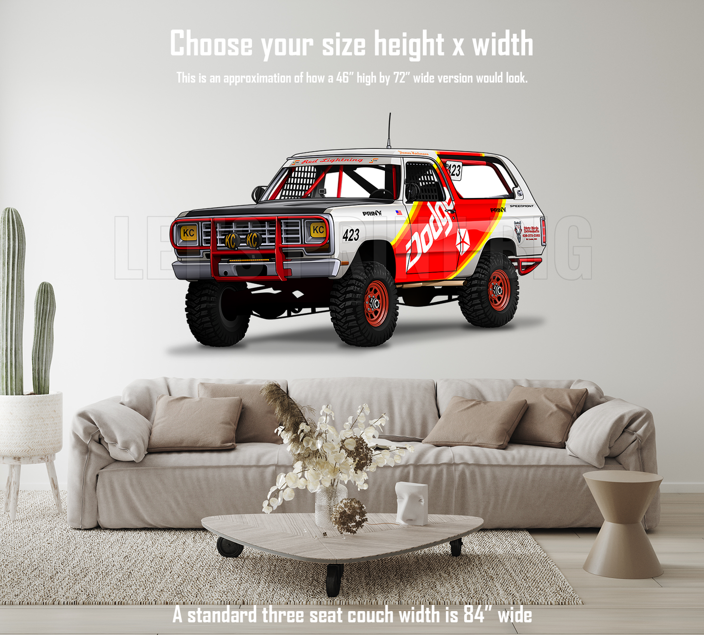 1983 Dodge Ramcharger Car Art Wall Decal