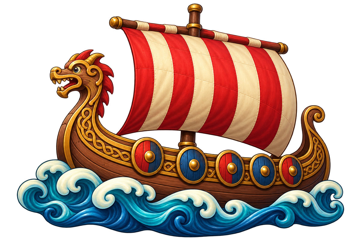 Viking Voyage Longship standalone decal only