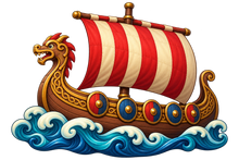 Viking Voyage Longship standalone decal only