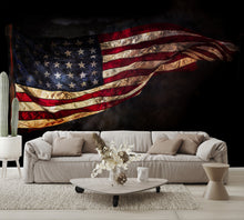 Amazing Vintage Waving American Flag Wallpaper Wall Mural living room