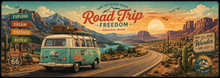 Retro Camper Road Trip Freedom Desk Mat